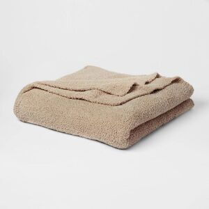 Threshold - Full/Queen Cozy Chenille Bed Blanket True Khaki -  Khaki